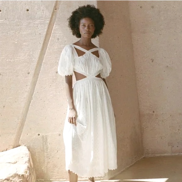 DOEN Ravenna Dress Salt 100% cotton Size XL - Picture 3 of 7